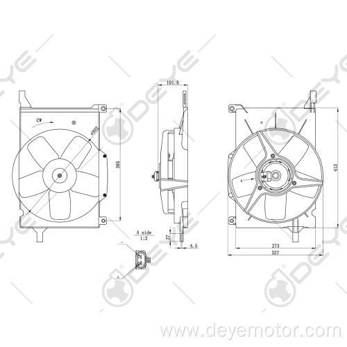 Radiator cooling fan for OPEL COMBO CORSA TIGRA